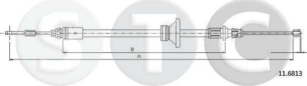 STC T482368 - Cable, parking brake www.autospares.lv