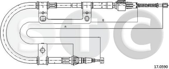 STC T482210 - Cable, parking brake www.autospares.lv