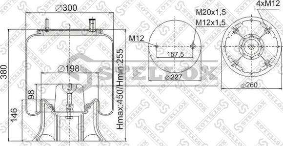 Stellox 90-41562-SX - Bellow, air suspension www.autospares.lv