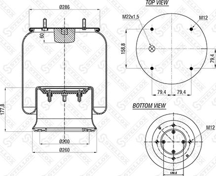 Stellox 90-08131-SX - Pneimoatsperes spilvens, Pneimopiekare autospares.lv