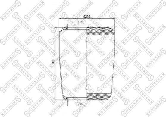 Stellox 90-36334-SX - Кожух пневматической рессоры www.autospares.lv