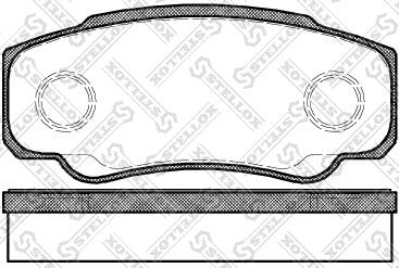 Stellox 972 000L-SX - Тормозные колодки, дисковые, комплект www.autospares.lv