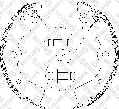 Stellox 404 100-SX - Brake Shoe Set www.autospares.lv