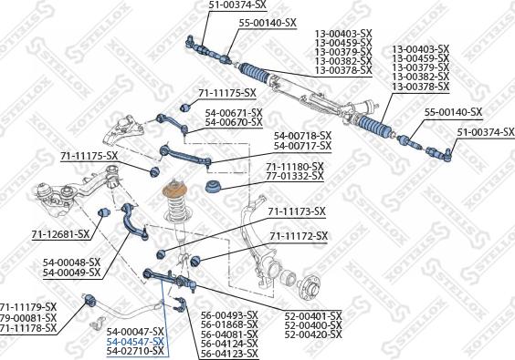 Stellox 54-04547-SX - Neatkarīgās balstiekārtas svira, Riteņa piekare autospares.lv