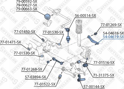 Stellox 54-04619-SX - Track Control Arm www.autospares.lv