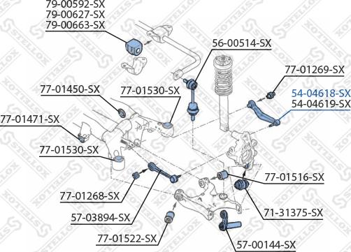 Stellox 54-04618-SX - Track Control Arm www.autospares.lv