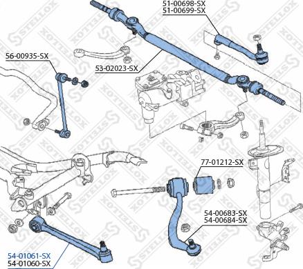 Stellox 54-01061-SX - Neatkarīgās balstiekārtas svira, Riteņa piekare autospares.lv