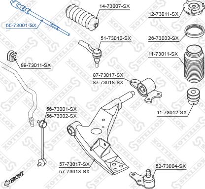 Stellox 55-73001-SX - Осевой шарнир, рулевая тяга www.autospares.lv