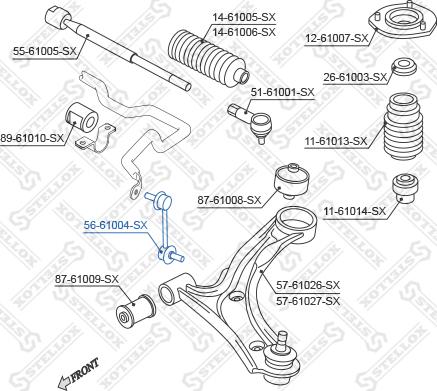 Stellox 56-61004-SX - Rod / Strut, stabiliser www.autospares.lv