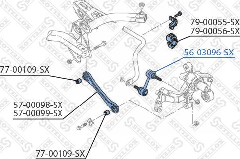 Stellox 56-03096-SX - Stiepnis / Atsaite, Stabilizators autospares.lv