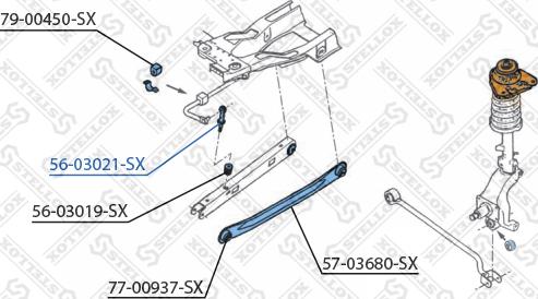 Stellox 56-03021-SX - Rod / Strut, stabiliser www.autospares.lv