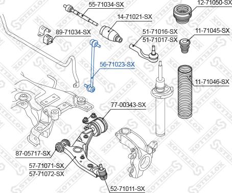 Stellox 56-71023-SX - Stiepnis / Atsaite, Stabilizators www.autospares.lv