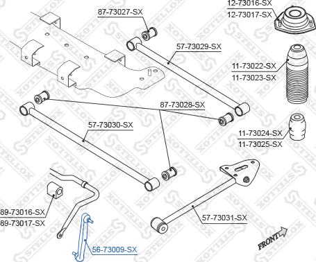 Stellox 56-73009-SX - Stiepnis / Atsaite, Stabilizators www.autospares.lv