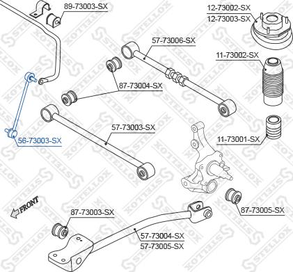 Stellox 56-73003-SX - Rod / Strut, stabiliser www.autospares.lv