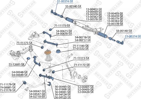 Stellox 51-00374-SX - Tie Rod End www.autospares.lv