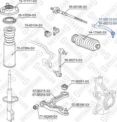 Stellox 51-00210-SX - Stūres šķērsstiepņa uzgalis autospares.lv