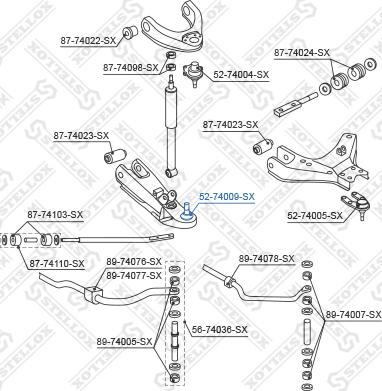 Stellox 52-74009-SX - Balst / Virzošais šarnīrs www.autospares.lv