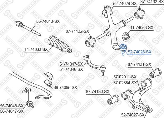 Stellox 52-74028-SX - Balst / Virzošais šarnīrs www.autospares.lv