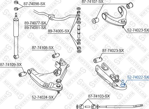 Stellox 52-74022-SX - Balst / Virzošais šarnīrs www.autospares.lv