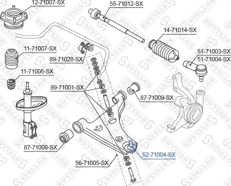 Stellox 52-71004-SX - Balst / Virzošais šarnīrs www.autospares.lv