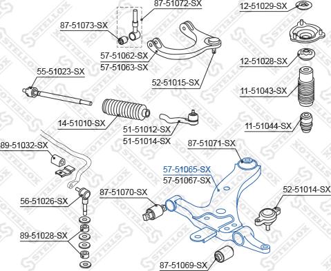 Stellox 57-51065-SX - Track Control Arm www.autospares.lv