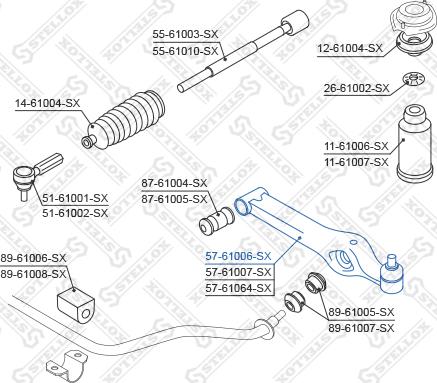 Stellox 57-61006-SX - Neatkarīgās balstiekārtas svira, Riteņa piekare www.autospares.lv