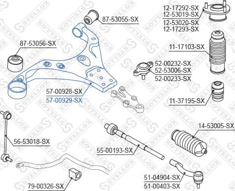 Stellox 57-00929-SX - Track Control Arm www.autospares.lv