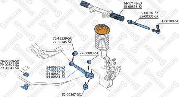 Stellox 57-00580-SX - Track Control Arm www.autospares.lv