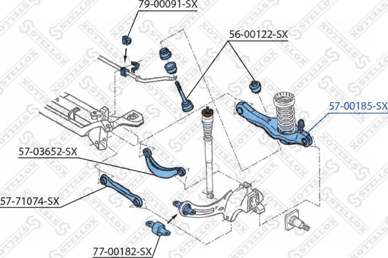 Stellox 57-00185-SX - Рычаг подвески колеса www.autospares.lv