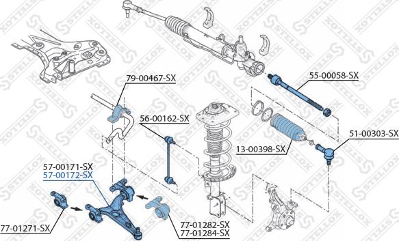 Stellox 57-00172-SX - Track Control Arm www.autospares.lv