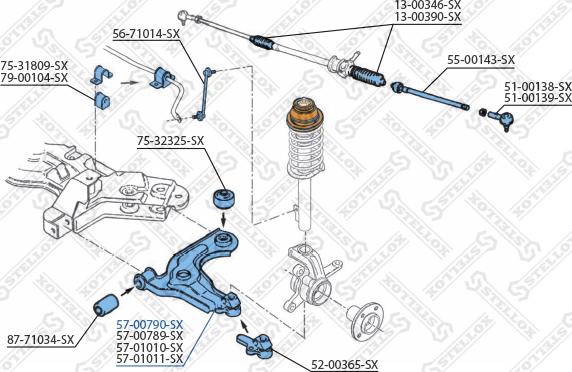 Stellox 57-00790-SX - Track Control Arm www.autospares.lv