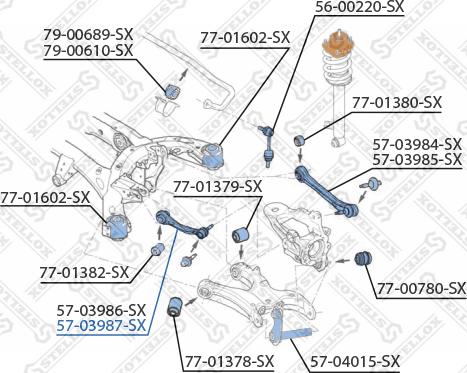 Stellox 57-03987-SX - Neatkarīgās balstiekārtas svira, Riteņa piekare autospares.lv