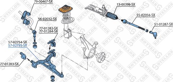 Stellox 57-02755-SX - Track Control Arm www.autospares.lv