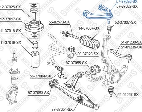 Stellox 57-37026-SX - Neatkarīgās balstiekārtas svira, Riteņa piekare autospares.lv