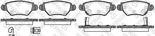 Stellox 696 022B-SX - Bremžu uzliku kompl., Disku bremzes autospares.lv