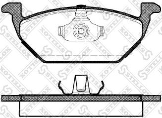 Stellox 644 000-SX - Тормозные колодки, дисковые, комплект www.autospares.lv