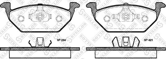 Stellox 644 020B-SX - Тормозные колодки, дисковые, комплект www.autospares.lv