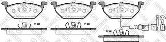 Stellox 644 021B-SX - Тормозные колодки, дисковые, комплект www.autospares.lv