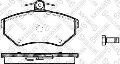 Stellox 642 000B-SX - Bremžu uzliku kompl., Disku bremzes autospares.lv