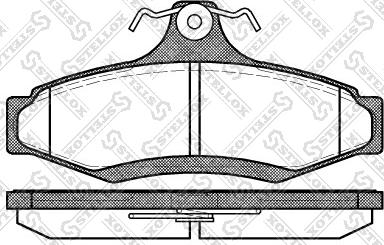 Stellox 657 010B-SX - Тормозные колодки, дисковые, комплект www.autospares.lv