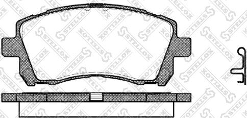 Stellox 666 002B-SX - Тормозные колодки, дисковые, комплект www.autospares.lv