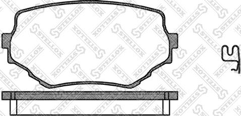 Stellox 605 002L-SX - Тормозные колодки, дисковые, комплект www.autospares.lv