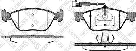 Stellox 600 002B-SX - Brake Pad Set, disc brake www.autospares.lv