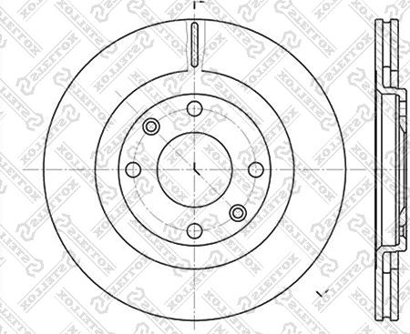 Stellox 6020-9915V-SX - Тормозной диск www.autospares.lv