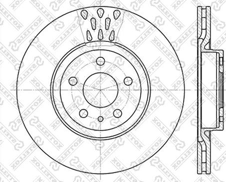 Stellox 6020-9925V-SX - Тормозной диск www.autospares.lv