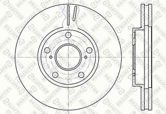 Stellox 6020-4549V-SX - Тормозной диск www.autospares.lv