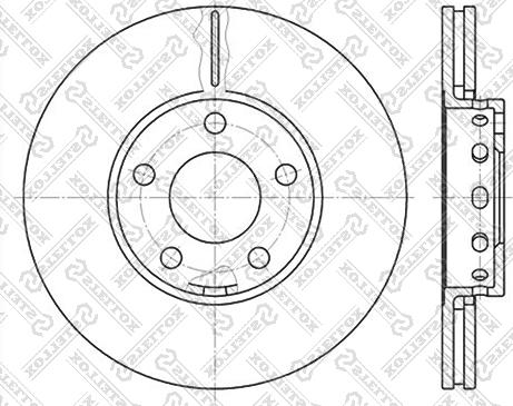 Stellox 6020-4743V-SX - Тормозной диск www.autospares.lv