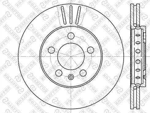 Stellox 6020-4758V-SX - Тормозной диск www.autospares.lv