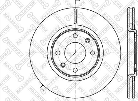 Stellox 6020-1919V-SX - Тормозной диск www.autospares.lv