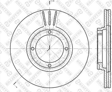 Stellox 6020-3402V-SX - Bremžu diski autospares.lv